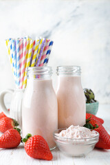 Canvas Print - Protein strawberry shake