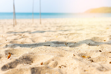 Wall Mural - Beautiful seaside sandy beach in holiday