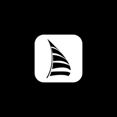 Poster - Boat logo isolated on dark background