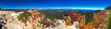 Bryce Canyon National Park, Utah. Rock Formations On A Sunny Summer Day - Panoramic View