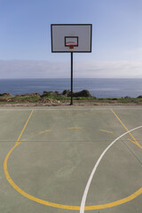 Canvas Print - basketball hoops from an outdoor court