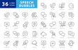 © FourLeafLover - Approved, Checkmark box and Social media message. Chat and quote line icons. Chat speech bubble, Tick or check mark, Comment quote icons. Think, approved talk, speech bubble. Vector
