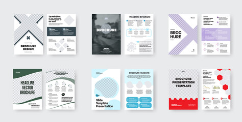 Canvas Print - set of vector brochure template on white background