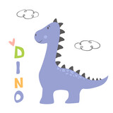 Fototapeta Dinusie - Little funny dinosaur