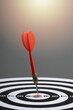 © Banu Sevim - Dart hit target on black background