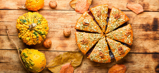 Wall Mural - Homemade pumpkin scones