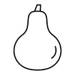 Vector Gourd Outline Icon Design