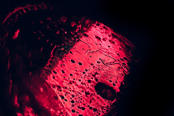 Poster - Beautiful RED colored bokeh on a dark abstract. Beautiful  background pattern for design..