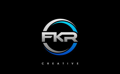 FKR Letter Initial Logo Design Template Vector Illustration