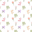 Spring flowers seamless pattern for fabric and textile