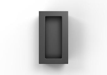 hard box with window set mock-up. Good for packaging design. 3d illustration