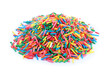 © New Africa - Pile of colorful sprinkles on white background. Confectionery decor