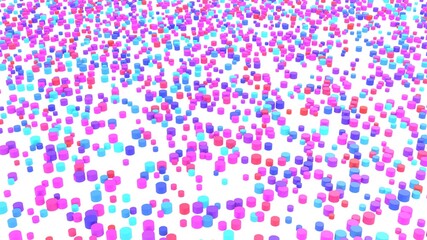 Texture - colored cylinders, creative particles pattern background, 3D rendering