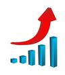 © Carrot - Business growth arrow Red arrow up