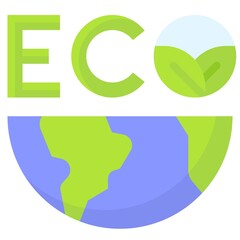 Wall Mural - Eco icon, Earth Day related vector