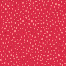 Red Seamless Pattern With Random Oval And Rounded Shapes. Small Ovals And Rounds On Deep Red Background. Vector Pattern For Wrapping Paper, Package, Fabric Print, Textile And Other.