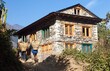 beautiful house home building with local sherpas Nepal