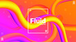 Creative design 3d flow shape. Liquid waves background. Vector illustration. 3d Fluid shape illustration. Eps10 vector. Modern colorful flow poster. Trendy gradient. Fluid shapes composition.