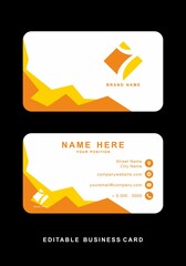 Wall Mural - Editable yellow business card template