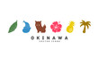 okinawa silhouette icon vector illustration
