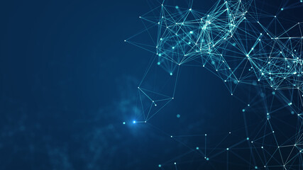 Technology network background.
