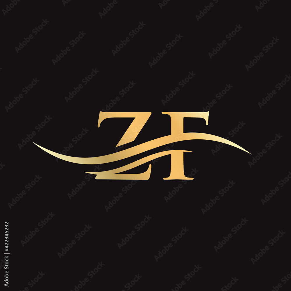 ZF Linked Logo for business and company identity. Creative Letter ZF Logo Vector