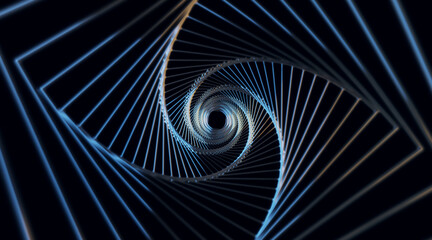Wall Mural - stylish abstract background with metal spokes spiral moving down