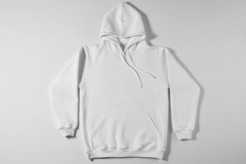 White basic hoodie isolated over light background