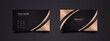 © Ahmad - Director business card design template. Luxury and elegant background with dark black and gold effect. Vector ready to print.