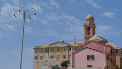 Canvas Print - La frazione di Nervi a Genova, in Italia.