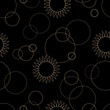 © VictoriaBat - seamless pattern of golden shining circles