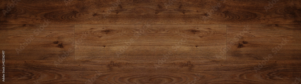 old brown rustic dark grunge wooden boards oak parquet texture - wood wall background banner panorama	 - obrazy, fototapety, plakaty 