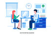 © freeslab - Doctor Writing Diagnosis - Medical Illustration Concept