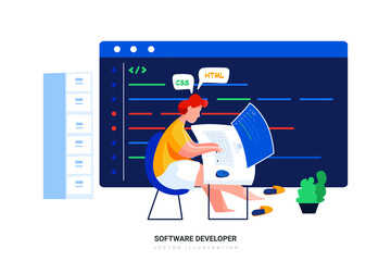 Software Developer Illustration Concept