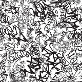 Fototapeta Młodzieżowe - Vector graffiti seamless pattern with abstract tags