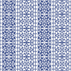 Naklejka na meble Seamless tiles background in portuguese style. Mosaic pattern for ceramic in dutch, portuguese, spanish, italian style.
