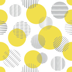 Poster - Simple vector seamless pattern with circle shapes