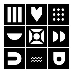 Wall Mural - abstract geometric design with bold shapes. modern graphic art design