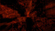 © RocknRoller Studios - Futuristic, Orange Digital Grid background. Network Tech Wallpaper. 3D Render