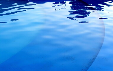 Abstract water reflection. Water abstract background, Swimming pool rippled. Surface of blue swimming pool,background of water in swimming pool. Water background blue. 