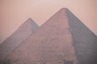 Minimal shot of the pyramids of Giza 
