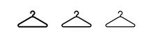 Shop Hanger Icon Set. Hook Sale Logo. Coat Rack Illustration In Vector Flat