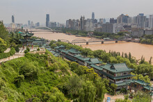 Yellow River (Huang He) In Lanzhou, Gansu Province, China