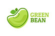 green bean seed logo concept design illustration
