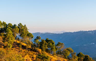 Wall Mural - a mountain valley, kasauli, tirthan valley, himachal pradesh, india