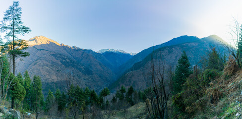 Wall Mural - a mountain valley, pekhri, tirthan valley, himachal pradesh, india