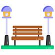 © SmashingStocks - Street bench flat editable vector design