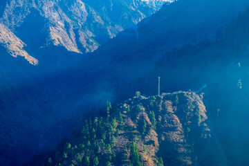 Wall Mural - a mountain valley, jibhi, tirthan valley, himachal pradesh, india