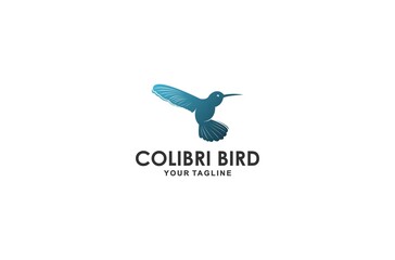 Poster - colibri logo in white ackground