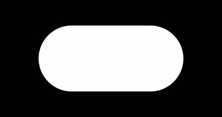 Animation of a green switch isolated on a white background. Switching the button on and off. 4K animation with alpha channel
